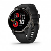 Venu 2 Plus - Slate Stainless Steel Bezel With Black Case And Silicone Band - 43mm - 010-02496-11 - Garmin